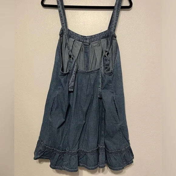 free people wild one denim mini dress, size large - Picture 5 of 9